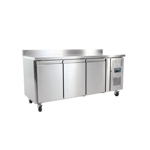 (Clearance) Unboxed, Minor scratches - Polar DL915-A U-Series 3 Door Counter Fridge with Upstand 417Ltr