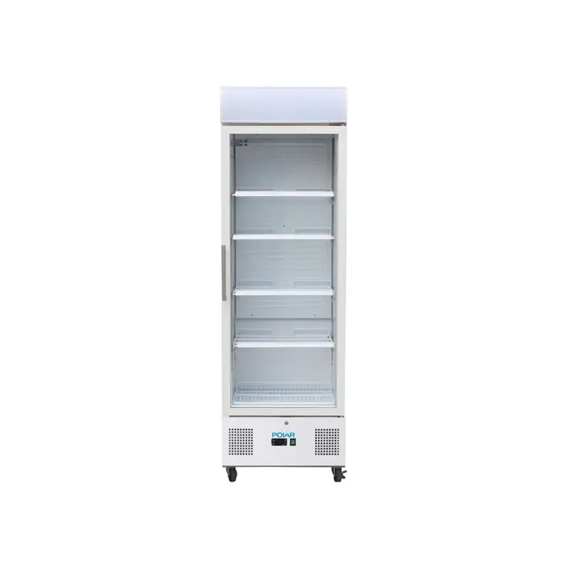 Polar DM076-A G-Series Upright Display Fridge White 350Ltr
