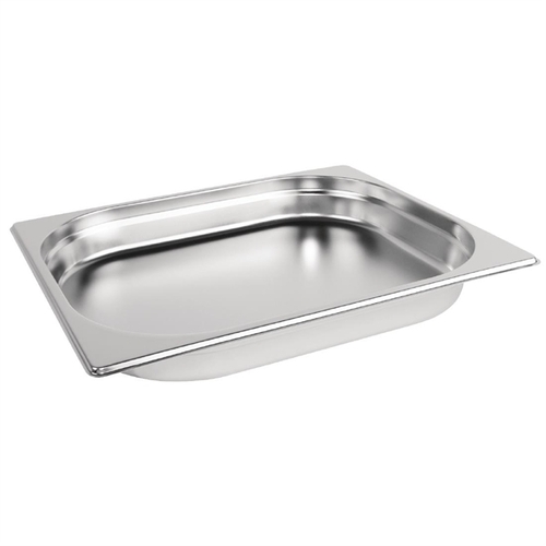 Vogue Stainless Steel 1/2 Gastronorm Tray 20mm 1.2Ltr