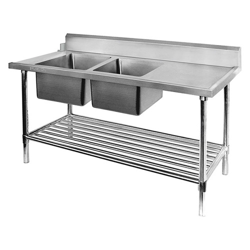 Modular Systems DSBD7-1800L-A Double Left Handed Sink Bench for Dishwasher 1800 x 700 x 900mm