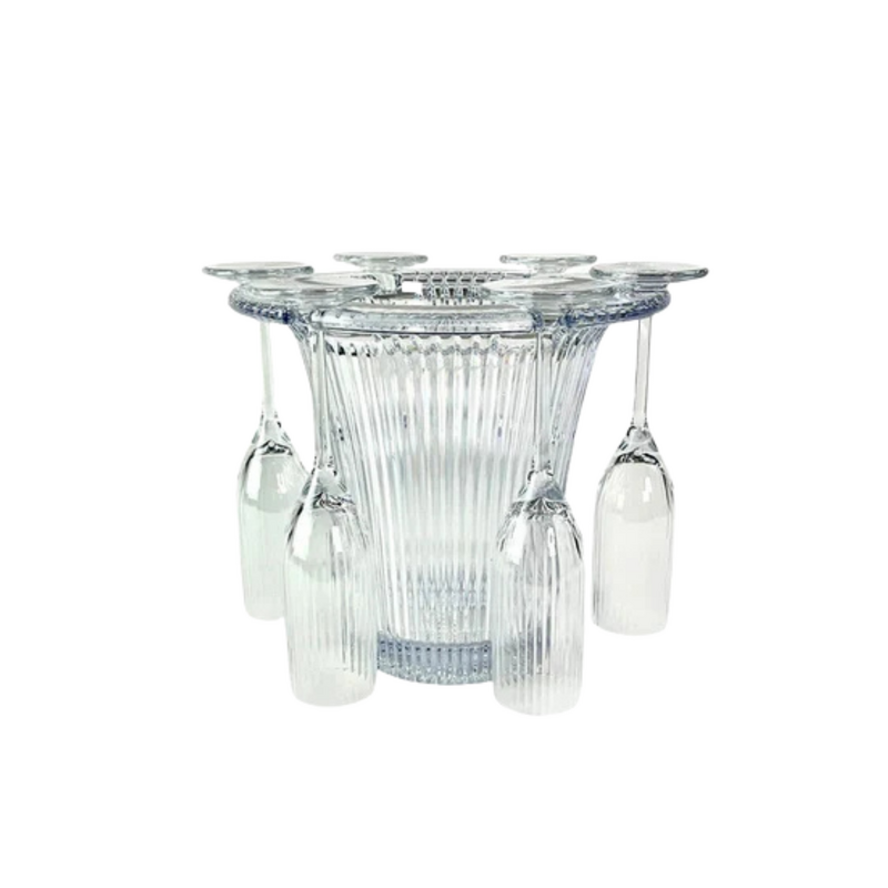 D-Still Bamboo Champagne Bucket 3.8L W/ 6 Flutes 145ml