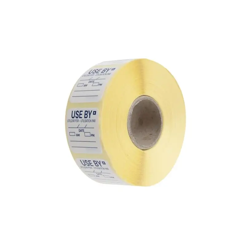 Hygiplas Removable Use By Labels (Roll of 1000)