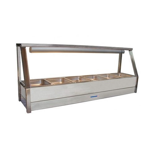 Roband E16RD Single Row Straight Glass Hot Food Display with Rear Doors