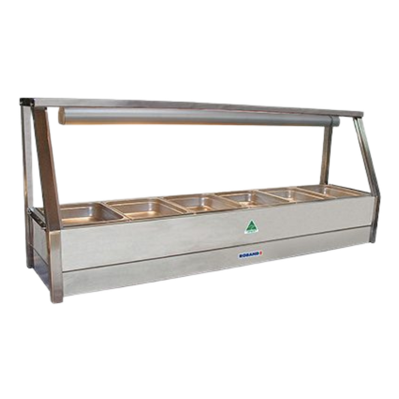 Roband E16RD Single Row Straight Glass Hot Food Display with Rear Doors