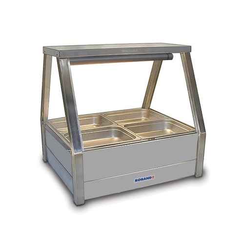Roband E22RD Straight Glass Double Row Hot Food Display with Rear Doors