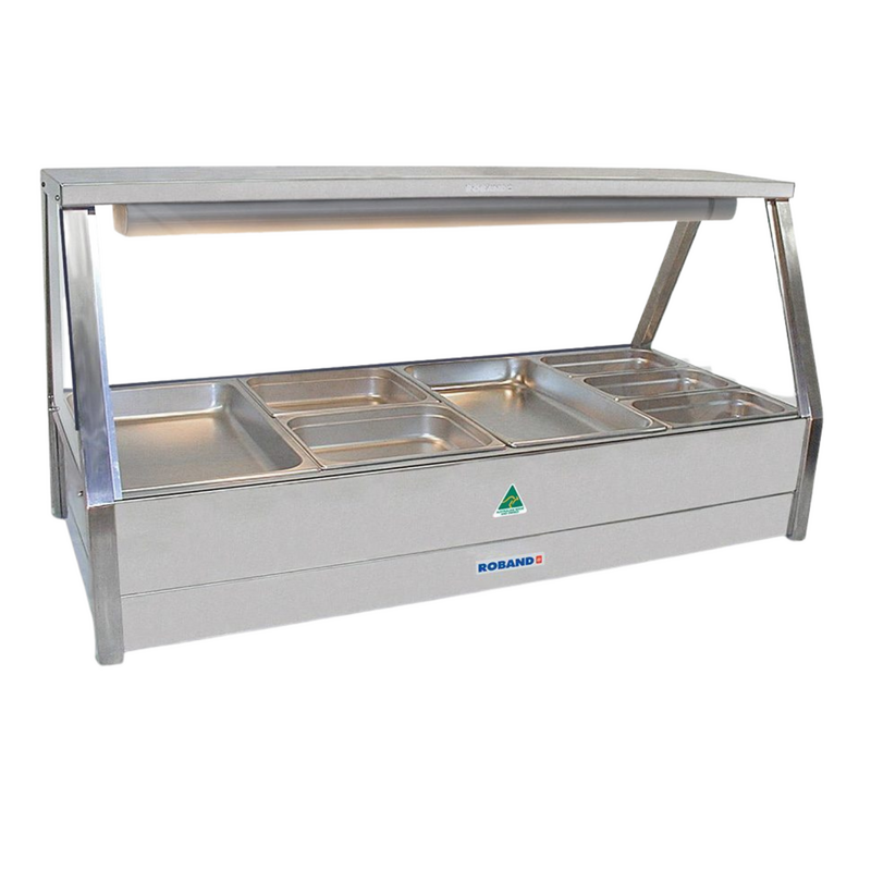 Roband E24 Straight Glass Double Row Hot Food Display