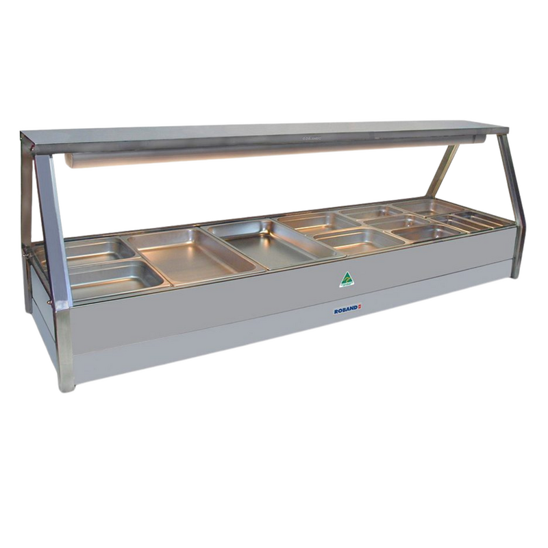 Roband E26RD Straight Glass Double Row Hot Food Display with Rear Doors