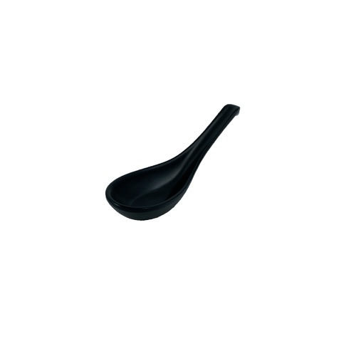 Royal Melamine Chinese Spoon 147 x 40mm - Matt Black