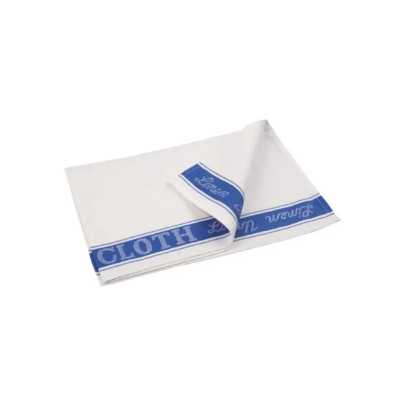 Linen Glass Cloth 760x510mm Blue Border