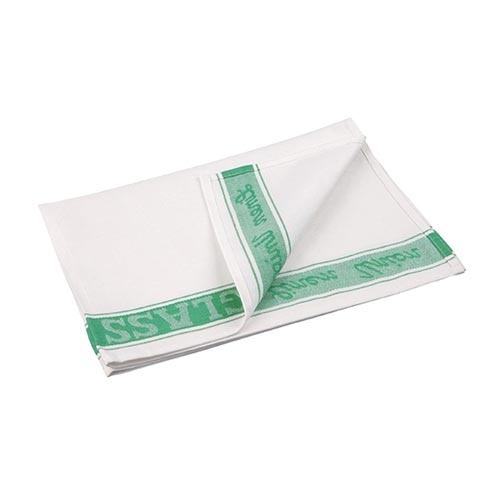 Linen Glass Cloth 760x510mm - Green Border