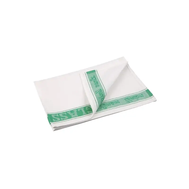 Linen Glass Cloth 760x510mm Green Border