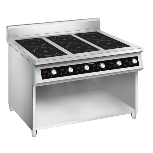 Electmax EIC7-1200P - 700 Series Induction 6-Burner Cooker with Splashback
