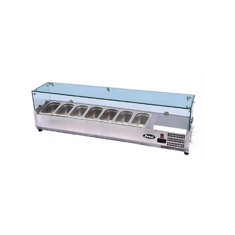 Atosa ESL3888 - Glass Canopy Counter Top Salad Bar - 8 x 1/3 GN Pans