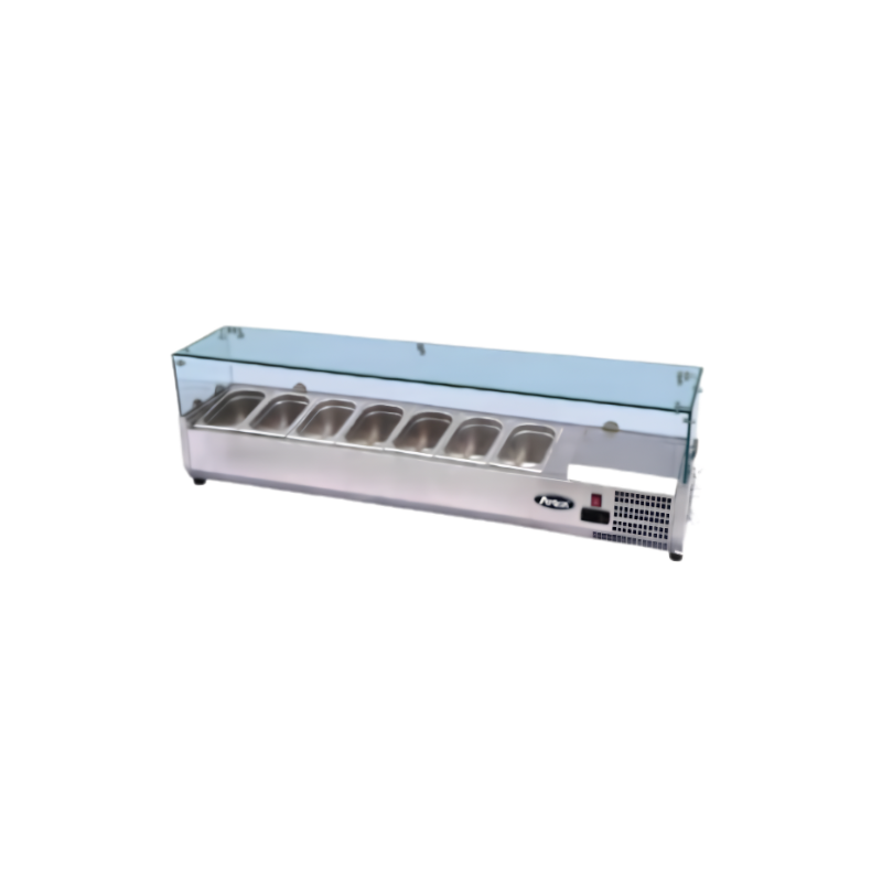 Atosa ESL3888 - Glass Canopy Counter Top Salad Bar - 8 x 1/3 GN Pans