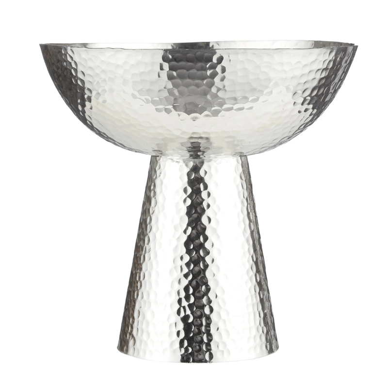 Rogue Pali Silver Metal Footed Planter 310x310x310mm