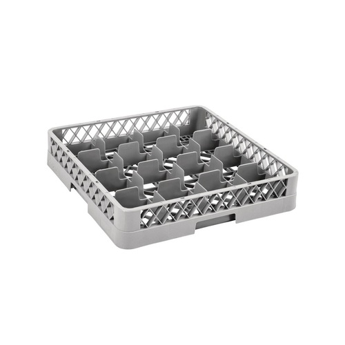 Vogue Glass Rack Grey (16 Compartments) 100x 500x 500mm