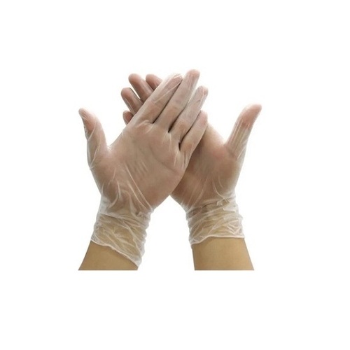 F8 Vinyl Disposable Clear Powder Free Gloves - Medium (Box of 100)