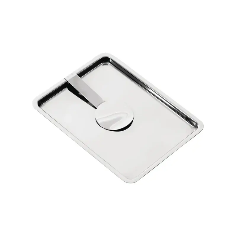 Olympia Curved Stainless Steel Tip Tray With Bill Clip