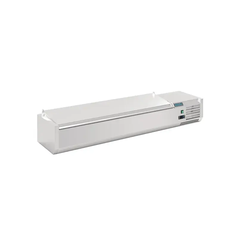 Polar FA855-A G-Series Countertop Prep Fridge with Lid 7x 1/4GN