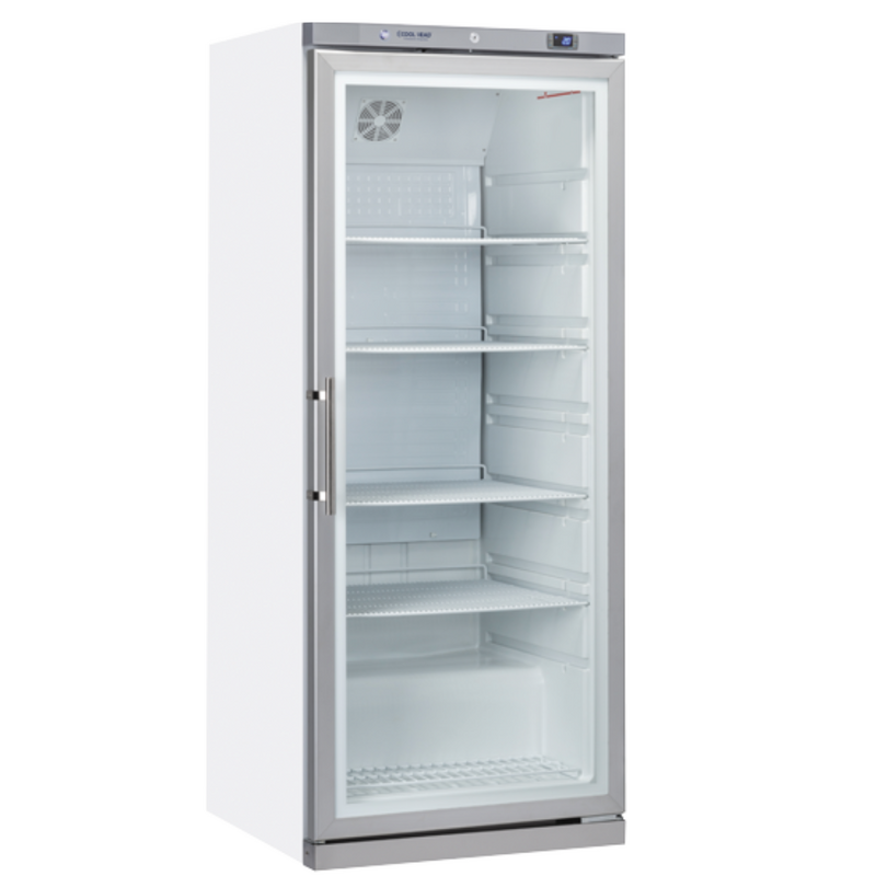 Anvil FBCG2600 Single Glass Door Upright Fridge - Stainless Steel 600L