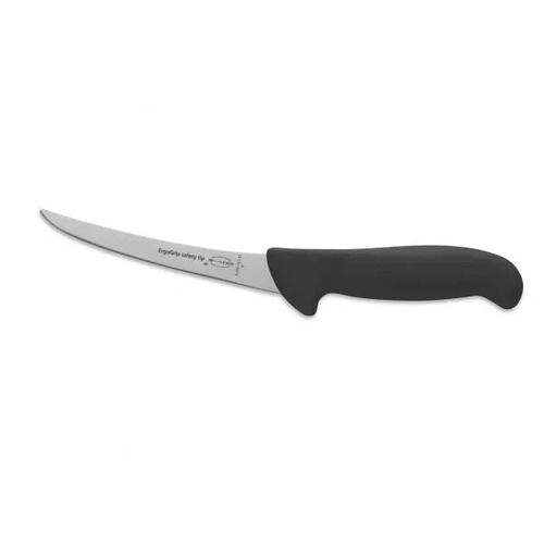 F.Dick ErgoGrip Boning Knife Curved Blade Stiff 150mm Black S-S/P