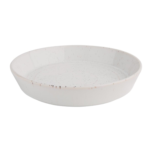 Olympia Cavolo White Speckle Flat Round Bowl 220mm (Box of 4)