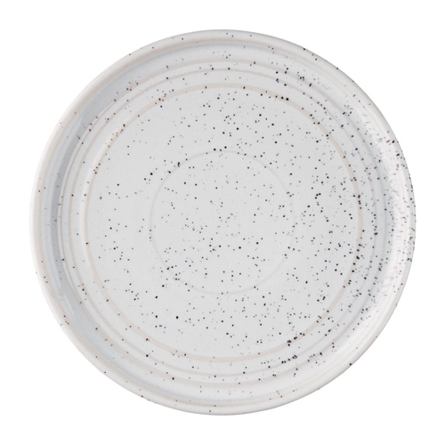 Olympia Cavolo White Speckle Flat Round Plate 180mm (Box of 6)