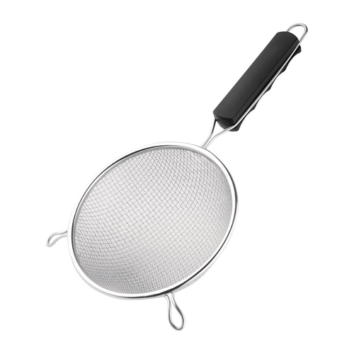 Vogue Double Mesh Sieve Black Handle - 180mm