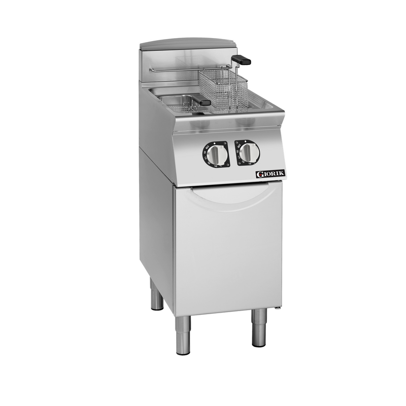 Giorik FG7207TT - 400mm Gas Split Pan Fryer on Base - 2 x 8 Litres