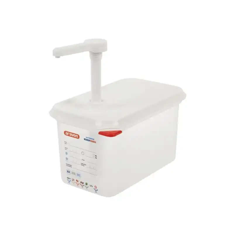 Araven Sauce Dispenser with Pump GN 1/4 4.3Ltr