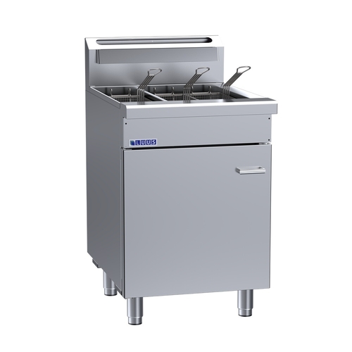 Luus FSV-60 - Gas V Pan Split Tank Fryer - 3 Baskets