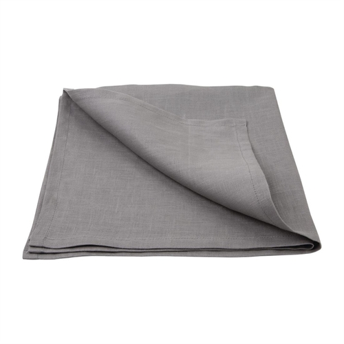 Olympia Linen Table Napkin 400x400mm Grey (Pack of 12)