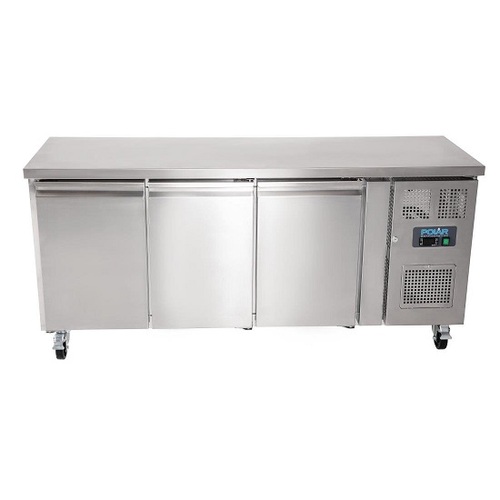 Polar G378-A U-Series 3 Door Counter Fridge 339Ltr