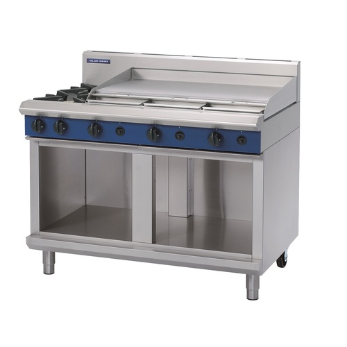 Blue Seal G518A-CB - 2 Burner Gas Cooktop with 900mm Griddle with Cabinet Base