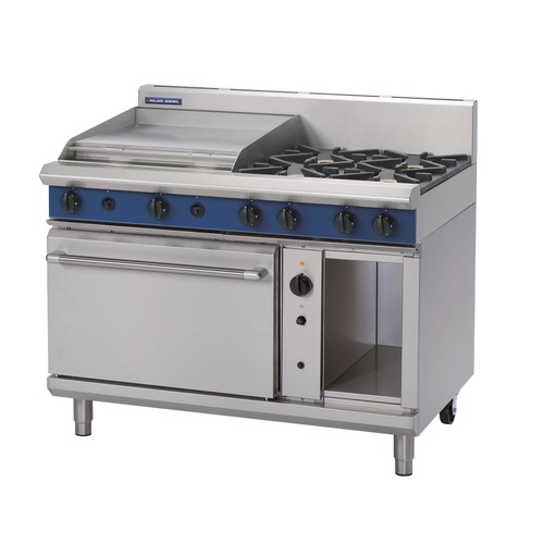 Blue Seal G58B - 4 Burner Gas Cooktop + 600mm Griddle with Convection Oven