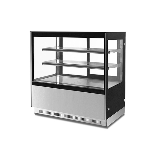 Bonvue GAN-900RF2 - Square Glass Cake Display 2 Tier  - 900mm Wide