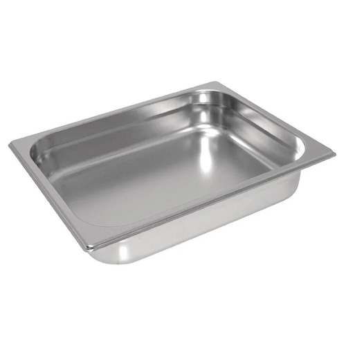 Vogue Stainless Steel Heavy Duty 1/2 Gastronorm Tray 40mm 2.5Ltr 