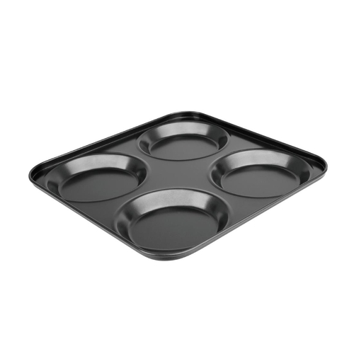 Vogue Non Stick Yorkshire Pudding Tray 4 Cup 235x235x23mm
