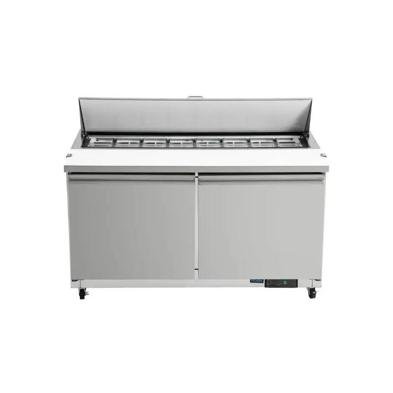 Polar GD883-A U-Series Double Door Prep Counter Fridge 527Ltr