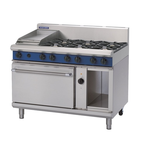 Blue Seal GE58C - 6 Burner Gas Cooktop + 300mm Griddle with Electric Convection Oven