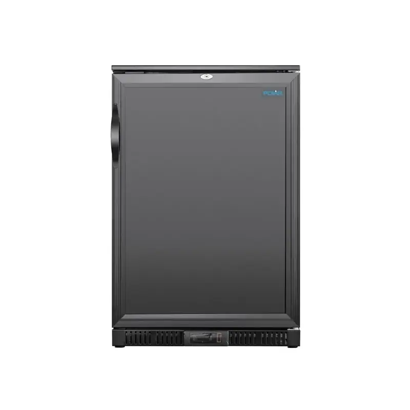 Polar GE997-A G-Series Back Bar Cooler with Single Solid Hinged Door Black - 850mm