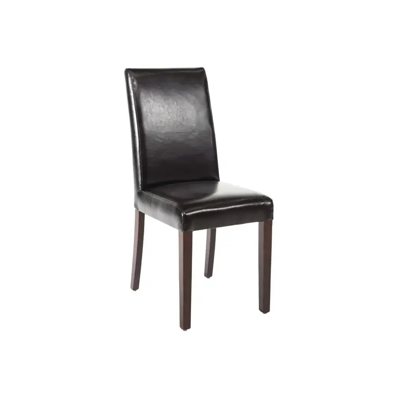 Bolero Faux Leather Dining Chairs Black (Pack of 2)