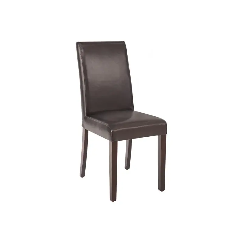Bolero Faux Leather Dining Chairs Brown (Pack of 2)