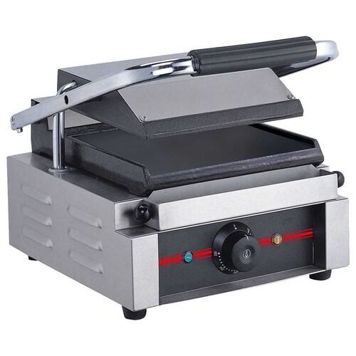 Benchstar GH-811EE - Single Electric Contact Grill - Cast Iron Plates 