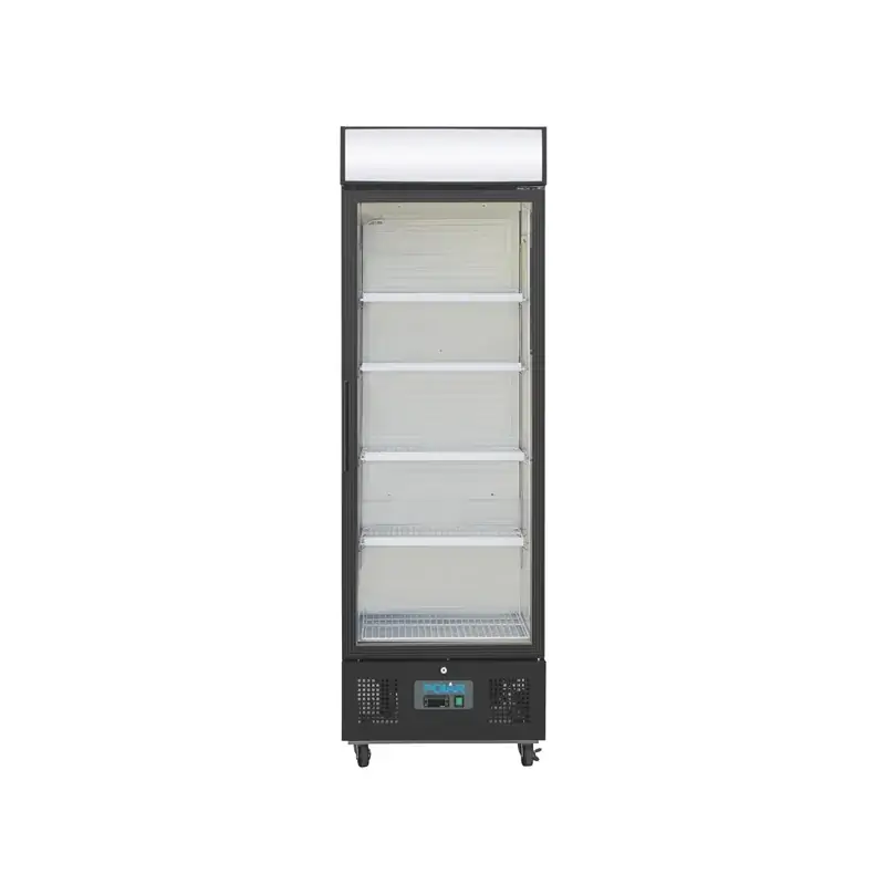 Polar GH427-A G-Series Upright Display Fridge Black - 368Ltr