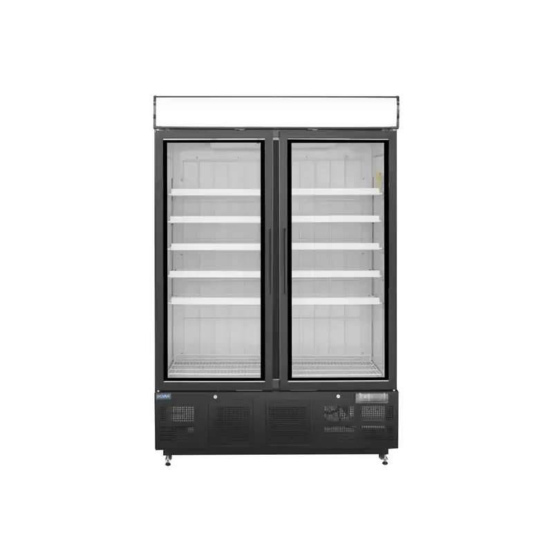 Polar GH429-A G-Series Upright Display Freezer Black - 920Ltr