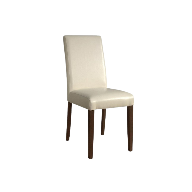 Bolero Faux Leather Dining Chairs Cream (Pack of 2)