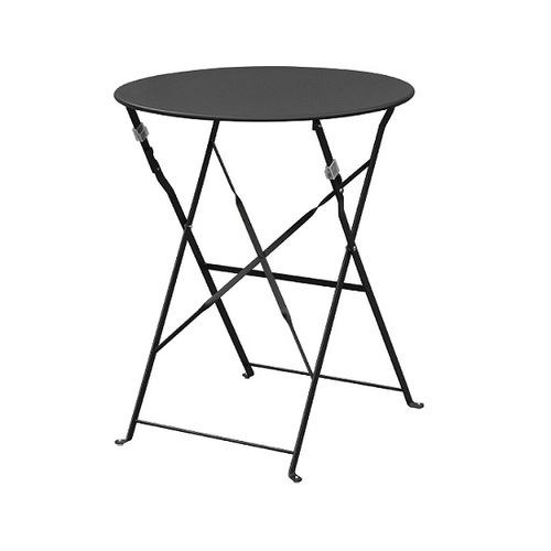 Bolero Black Pavement Style Steel Table 595mm