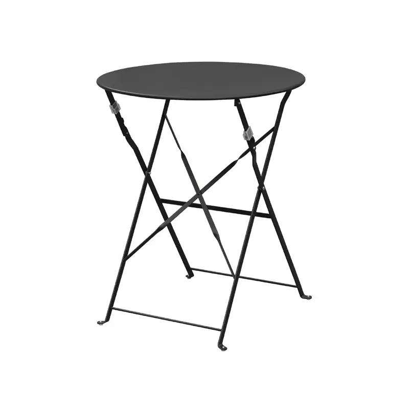 Bolero Black Pavement Style Steel Table 595mm