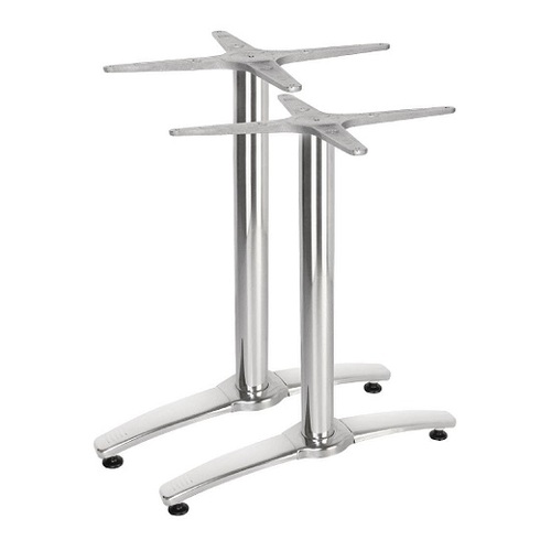 Bolero Aluminium Twin Leg Table Base (Pack of 2)